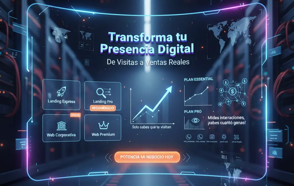 Ejemplo de interfaz tipo app (PWA) para negocio